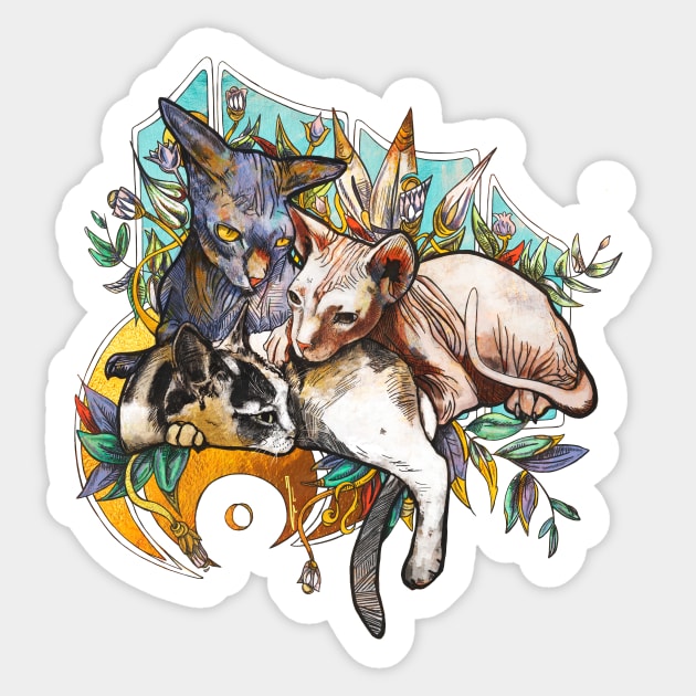 Sphynxs Cats Sticker by Ingrid Gala